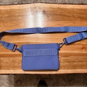 Dog treat holder! Blue Crossbody Bag with Adjustable strap